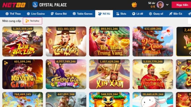 Giao diện trò chơi của Net88 có sự tinh tế